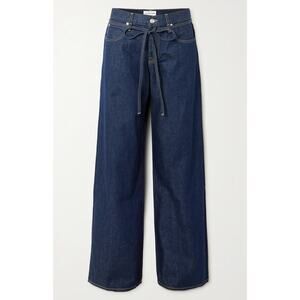 SLVRLAKE 32 mica Mica belted low-rise wide-leg jeans in mid denim